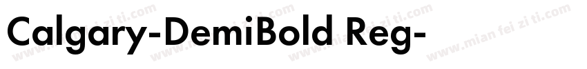Calgary-DemiBold Reg字体转换